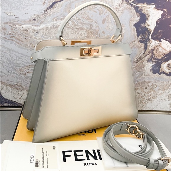 Sold!! Fendi Peekaboo ISeeU Ombre Medium Nappa Leather Tote - Picture 5 of 16